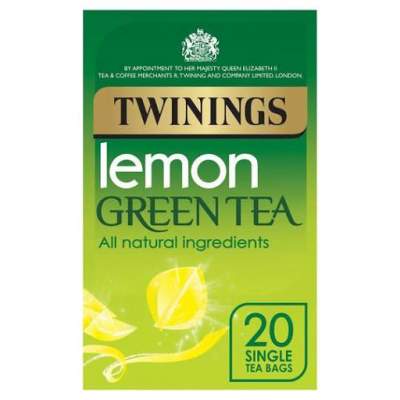 TWININGS LEMON GREEN TEA BAGS x 20